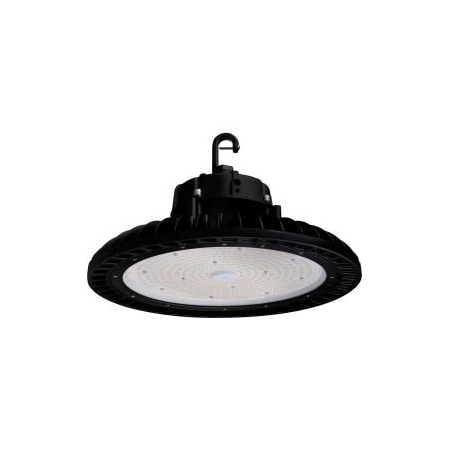 Jd International Lighting Commercial LED CLU11-150WRD1-BK50, UFO LED High Bay, 150W, 20250 Lumen, 5000K, IP65, DLC Premium CLU11-150WRD1-BK50